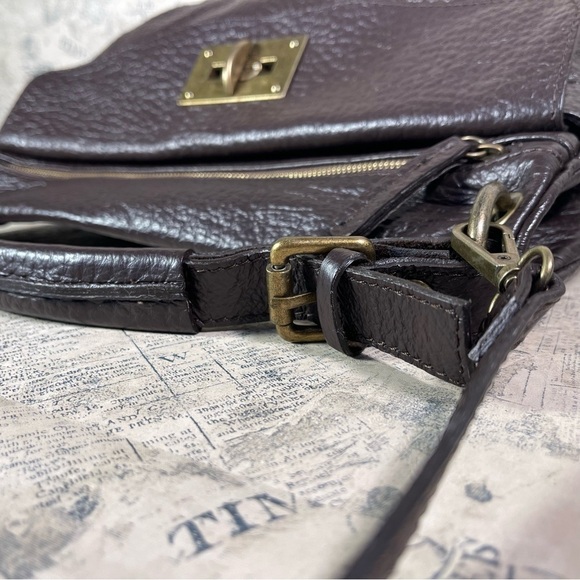 Studiomoda Italian Made Brown Large Designer Carryall Crossbody/tote - Picture 8 of 15